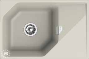 RIVELATO Мойка LOCUS 75  1-чаш 750*500 topazio арт.LS-75 topazio