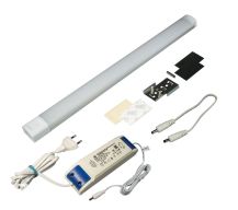 КСС КОМПЛЕКТ из 1-го ЛИНЕЙН. LED СВЕТ-КА LN 520мм с сенс.выкл/нейтр.свет/блок.пит./сет.шнур (19.143.35.650)
