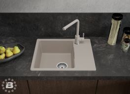 GRANFEST Мойка URBAN 658L  1-чаша+крыло 580*490мм песочный арт.GF-UR-658L песочный