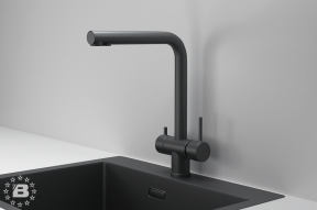 KS-7011, ЧЕРНЫЙ МАТОВЫЙ, СМЕСИТЕЛЬ КУХОННЫЙ KITCHEN SPACE