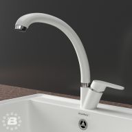 GranFest Композит Смеситель для кухни боковой D-35мм иней арт.3323 иней