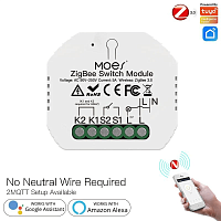 2000987999104 Переключатель MOES Switch Module MS-104ZR, Wi-Fi 2,4GHz & Zigbee+RF433 MGHz - фото