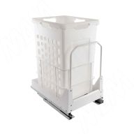 HAMPER LW30 Корзина для белья выдвижная, 1 емкость (35л), напр.полн.выдв., плавн.закр., цвет белый