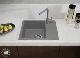 GRANFEST Мойка URBAN 658L  1-чаша+крыло 580*490мм темно-серый арт.GF-UR-658L темно-серый