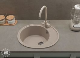 GRANFEST Мойка URBAN 857L 1-чаша+крыло 570*480мм песочный арт.GF-UR-857L песочный