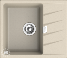 RIVELATO Мойка RAUM 58  1-чаша 580*500мм beige scuro арт.RM-58 beige scuro