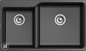 RIVELATO Мойка AXEL 90D  2-чаши 870*520мм nero арт. X-90D nero