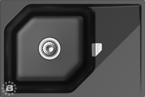 RIVELATO Мойка LOCUS 75  1-чаш 750*500 nero арт.LS-75 nero