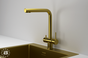 KS-7011, ЗОЛОТО САТИН, СМЕСИТЕЛЬ КУХОННЫЙ KITCHEN SPACE
