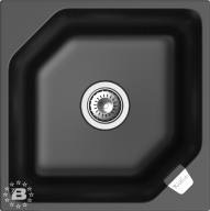 RIVELATO Мойка LOCUS 50  1-чаш 500*500 nero арт.LS-50 nero