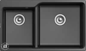 RIVELATO Мойка AXEL 90D  2-чаши 870*520мм antracite арт.X-90D antracite