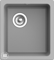 RIVELATO Мойка BERKANA 35 подст.монтаж 1-чаш 415*455 grigio metallizzato арт.BK-35 grigio metallizzato