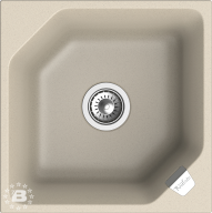 RIVELATO Мойка LOCUS 50  1-чаш 500*500 beige scuro арт.LS-50 beige scuro