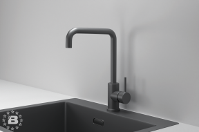 KS-7110, ГРАФИТ МАТОВЫЙ, СМЕСИТЕЛЬ КУХОННЫЙ KITCHEN SPACE