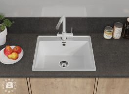 GranFest Композит Мойка VERTEX 580  1-чаша 580*500мм иней арт.GF-V-580 иней