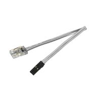 Провод пит. для LED лент 8мм,100см, 2х0,5мм², белый, прозр.кон.,под опрес.+LED 813 (папа) (19.143.40.413)