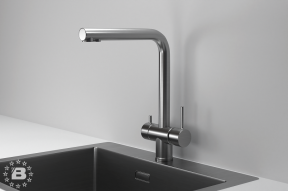 KS-7011, СТАЛЬ САТИН, СМЕСИТЕЛЬ КУХОННЫЙ KITCHEN SPACE