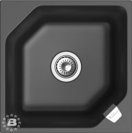 RIVELATO Мойка LOCUS 50  1-чаш 500*500 antracite арт.LS-50 antracite