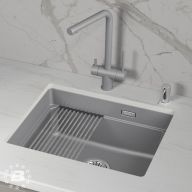 KS-5501iU, АЛЮМИНИУМ, кухонная мойка, кварц