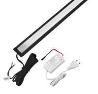 КСС КОМПЛЕКТ ВРЕЗНОГО ПРОФИЛЯ черный 2 м с LED ЛЕНТОЙ/нейтральный свет/блок пит/сенс. выкл./сет.шнур (19.143.39.424)