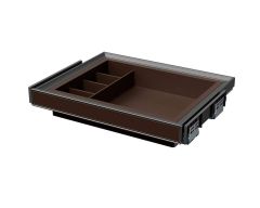 ALPHALUX Aiden Выдвижной лоток для аксессуаров в базу 600 мм, 564х420х99 (ШхГхВ), экокожа, темно-коричневый