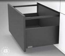 Ящик Flowbox ПУШ, высота 192 мм, глубина 500 с рейлингом Антрацит Премиум
