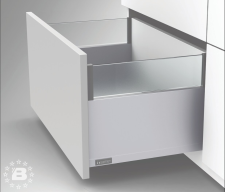 Ящик Flowbox со стеклянной панелью, высота 192 мм с доводчиком, глубина 400 мм Белый Стандарт