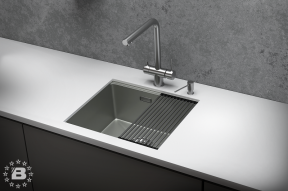 KS-5045U, СТАЛЬ МАТОВАЯ , стальная кухонная мойка KITCHEN SPACE