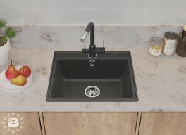 GranFest Композит Мойка VERTEX 580  1-чаша 580*500мм графит арт.GF-V-580 графит