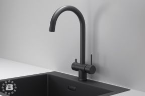KS-7104, ЧЕРНЫЙ МАТОВЫЙ, СМЕСИТЕЛЬ КУХОННЫЙ KITCHEN SPACE