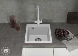 GRANFEST Мойка URBAN 240  1-чаша 400*490мм серый арт.GF-UR-240 серый