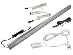 КСС КОМПЛЕКТ УГЛ.ПРОФИЛЯ серебро 0,5м с LED ЛЕНТОЙ/холодный свет/ИК-выкл/сет.шнур (19.143.35.585)