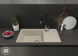 GranFest Композит Мойка VERTEX 780L  1-чаша+крыл 780*500мм топаз арт.GF-V-780L топаз