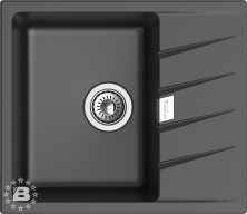 RIVELATO Мойка RAUM 58  1-чаша 580*500мм antracite арт.RM-58 antracite