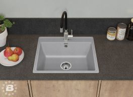 GranFest Композит Мойка VERTEX 580  1-чаша 580*500мм серый арт.GF-V-580 серый