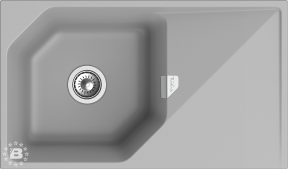 RIVELATO Мойка LOCUS 85  1-чаш 850*500 grigio metallizzato арт.LS-85 grigio metallizzato