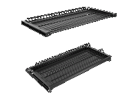 2000187991298 Комплект посудосушителя с рамкой (цвет черный) с регулировкой глубины, решетки металлические с полимерным покрытием (цвет Черный) 800 - фото