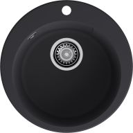 GRANFEST Мойка URBAN 649  1-чаша D-490мм черный арт.GF-UR-649 черный
