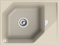 RIVELATO Мойка LOCUS 65  1-чаш 650*500 beige scuro арт.LS-65 beige scuro
