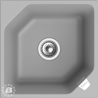 RIVELATO Мойка LOCUS 50  1-чаш 500*500 grigio metallizzato арт.LS-50 grigio metallizzat