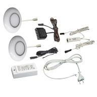 КСС КОМПЛЕКТ ИЗ 2-х LED СВЕТ-КОВ SFA кругл. белый/тепл.свет/блок/ИК-выкл/сет.шнур (19.143.35.582)
