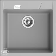 RIVELATO Мойка RAUM 50  1-чаша 510*510мм grigio metallizzato арт.RM-50 grigio metallizzato