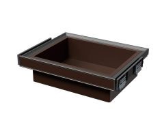 ALPHALUX Aiden Выдвижная корзина в базу 600 мм, 564х430х140 (ШхГхВ), экокожа, темно-коричневый