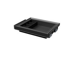 ALPHALUX Aiden Выдвижной лоток для аксессуаров в базу 600 мм, 564х420х99 (ШхГхВ), экокожа, темно-серый