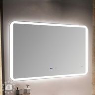Зеркало с LED-подсветкой MELANA-10070  подогрев/часы (MLN-LED052-2)
