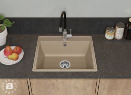 GranFest Композит Мойка VERTEX 580  1-чаша 580*500мм песочный арт.GF-V-580 песочный