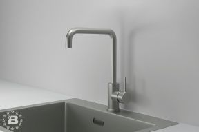KS-7110, СТАЛЬ МАТОВАЯ, СМЕСИТЕЛЬ КУХОННЫЙ KITCHEN SPACE