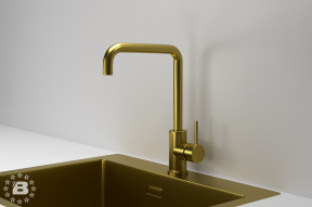 KS-7110, ЗОЛОТО САТИН, СМЕСИТЕЛЬ КУХОННЫЙ KITCHEN SPACE