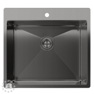 Rivelato Rinox 5450 PVD black Мойка нерж.сталь 1 чаша 540*500*200 мм арт.5450  PVD black