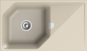 RIVELATO Мойка LOCUS 85  1-чаш 850*500 beige scuro арт.LS-85 beige scuro